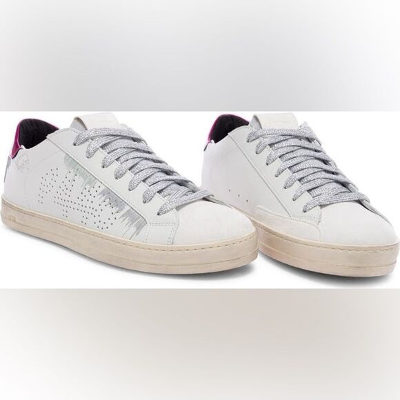 P448 John Low Top Sneaker (Women) in goblin Fuchsia white size 40/ us 9 NWOT - Picture 1 of 9